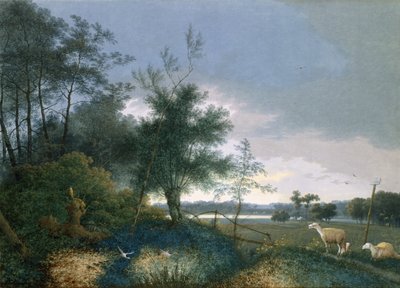 Landscape with a Fox Chasing Geese by Joseph August Knip